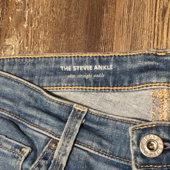 AG Adriano Goldschmied Jeans Women's 26 The Stevie Ankle Slim Straight Frayed - Picture 3 of 7